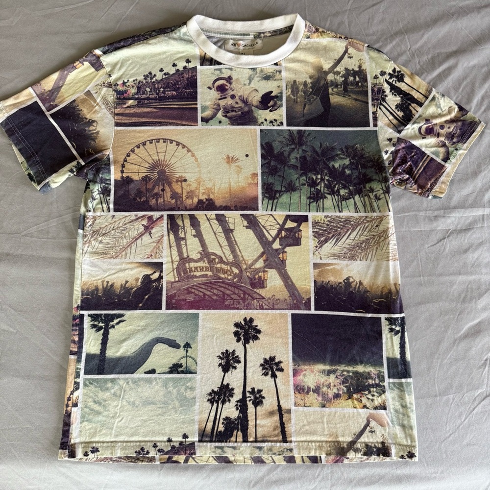H&M Coachella Official Collection Festival Short Sleeve Tee